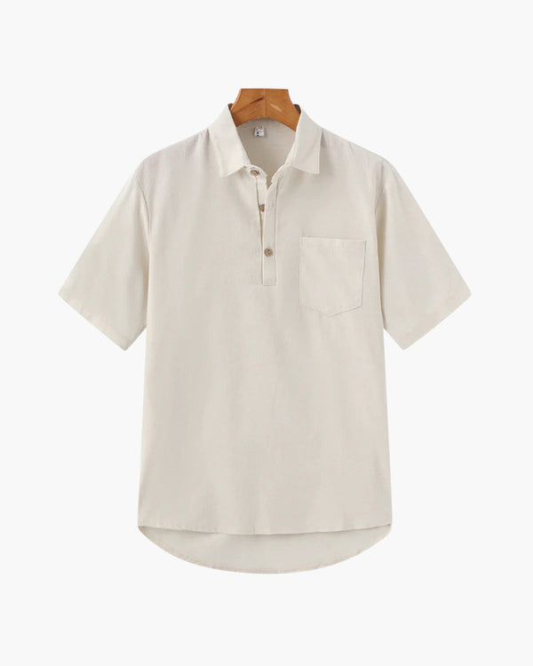 CASABLANCA - LINEN POLO