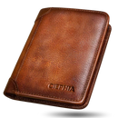 CARTERA de CUERO DELGADA