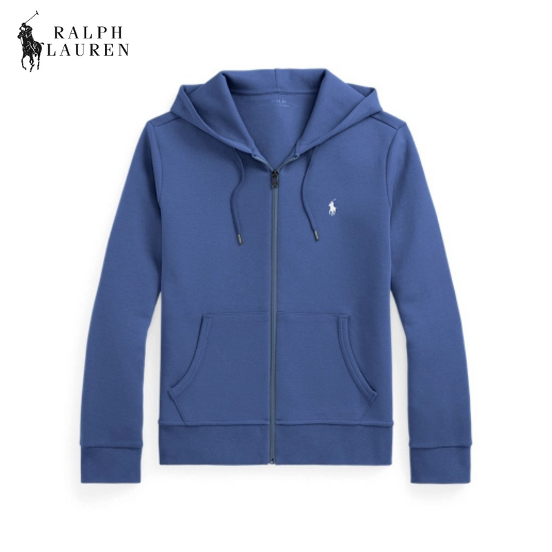 SUDADERA con CAPUCHA de PUNTO DOBLE y CREMALLERA COMPLETA