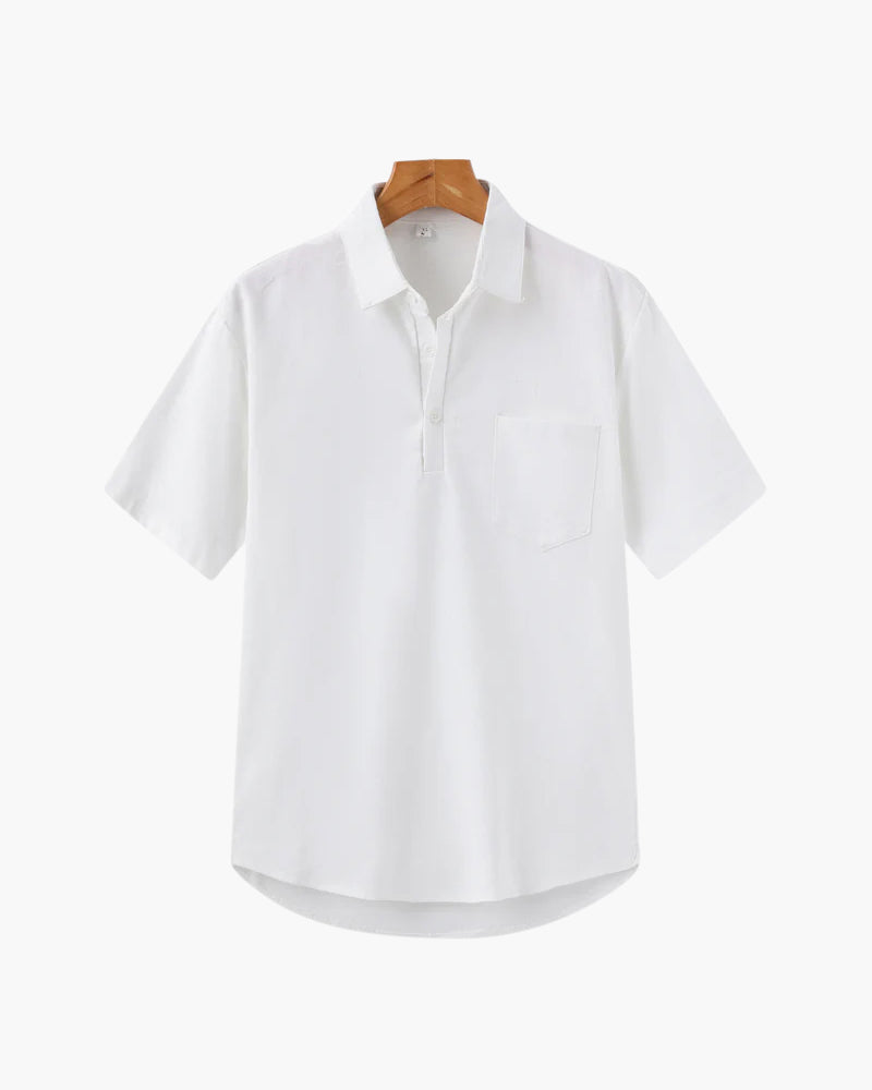 CASABLANCA - LINEN POLO